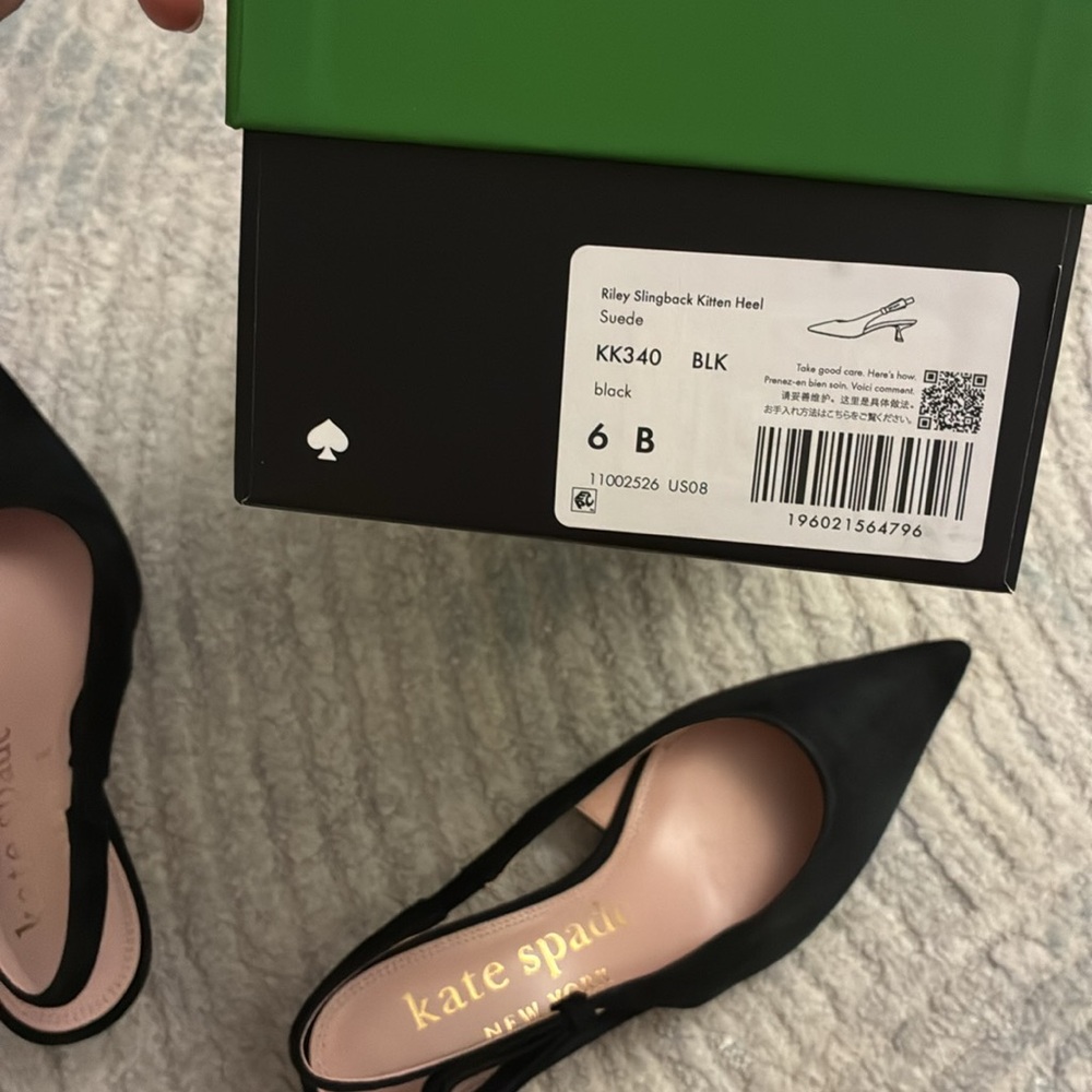 kate spade Black Pointed Slingback Pumps - Picture 7 of 9